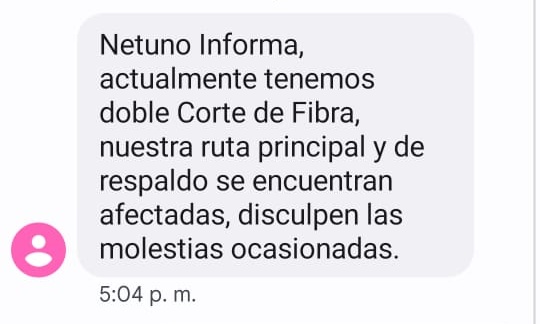 Motivado a un corte de #FibraÓptica en el Servicio de Internet para empresas que ofrece <a href="/NetUnoOficial/">NetUno</a> en el estado #Aragua , nos vemos obligados a tener que esperar que sea reconectado el servicio, para así llevarles el juego de nuestro equipo en el #ClásicoMundial2023 .