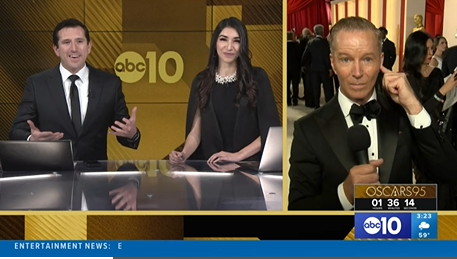 TVNewsKathy's tweet photo. Our @ABC10 crew looking sharp covering the 95th Academy  Awards. More live Oscars coverage coming up after the awards show. https://t.co/nr8rcn0Zww