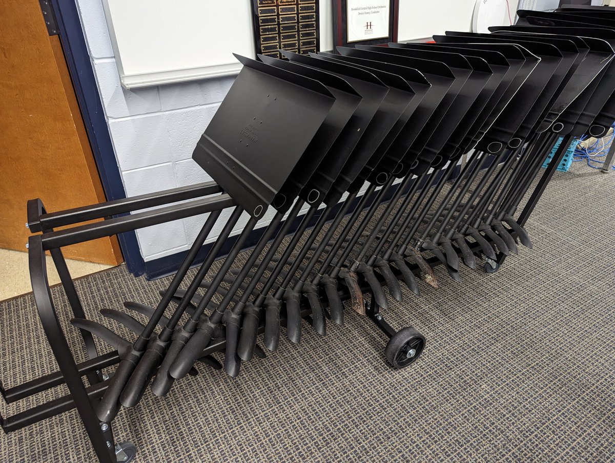 The orchestra room is tidier with this music stand storage rack, enabling the students to make better us of the space. It was purchased through an Applause grant awarded to the music department. This is only possible because of all of you who sponsor and support us. Thank you!