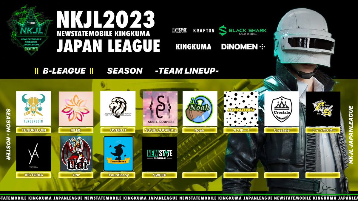 NMJL_JP's tweet photo. #NEWSTATEMOBILE

#NKJL-2023
日本国内リーグ

S8-Day2
本日明日開催‼️

#ハッシュタグ応援コメント
こちらのツイートを #引用RT で
＼毎月4名様へAmazonギフト券が当たる／
※詳細下記ページ⬇️

3/13[Mon] 22:00
🟩 A-LEAGUE 開催

3/14[Tue] 22:00
🟨 B-LEAGUE 開催

#NEWSTATE #ニューステ #PUBG https://t.co/ZUM8u68Z92