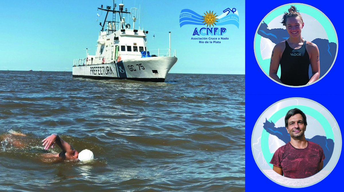 SE PUEDE 
El uruguayo Gonzalo Álvarez (52) y la argentina Pilar Tellería (19) intentarán cruzar a nado el Río de la Plata este lunes a partir de las 04.30hs de la madrugada, desde Colonia del Sacramento hasta Punta Lara en Argentina, cubriendo una distancia de 40 kilómetros.