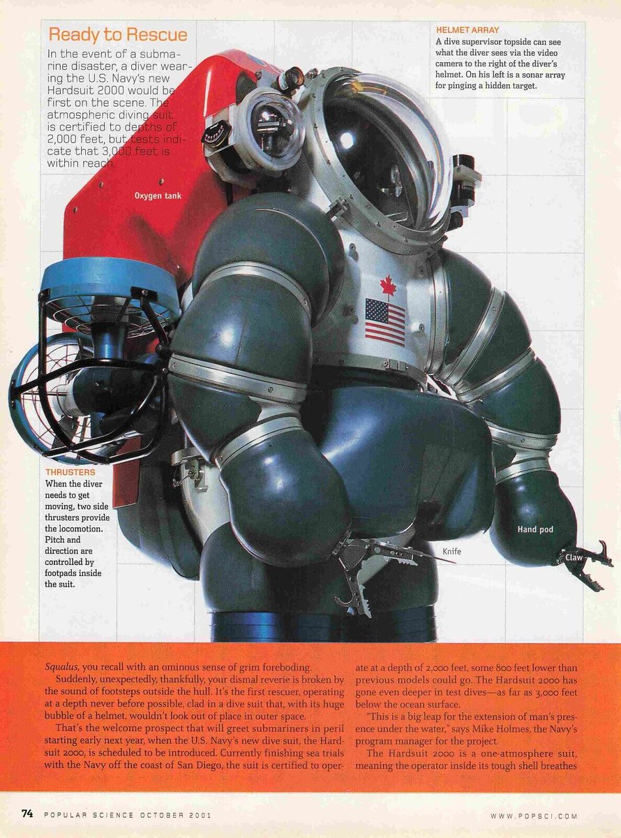 MauricSon's tweet photo. @UPR_Asselineau Le modèle de scaphandre Hardsuit 2000, que tout pêcheur pro-ukrainien qui se respecte possède, permet de descendre à 600 mètres pour la modique somme... d'une poignée de dollars.
https://t.co/dIWzJ4cg9j https://t.co/4QrKox8KTL