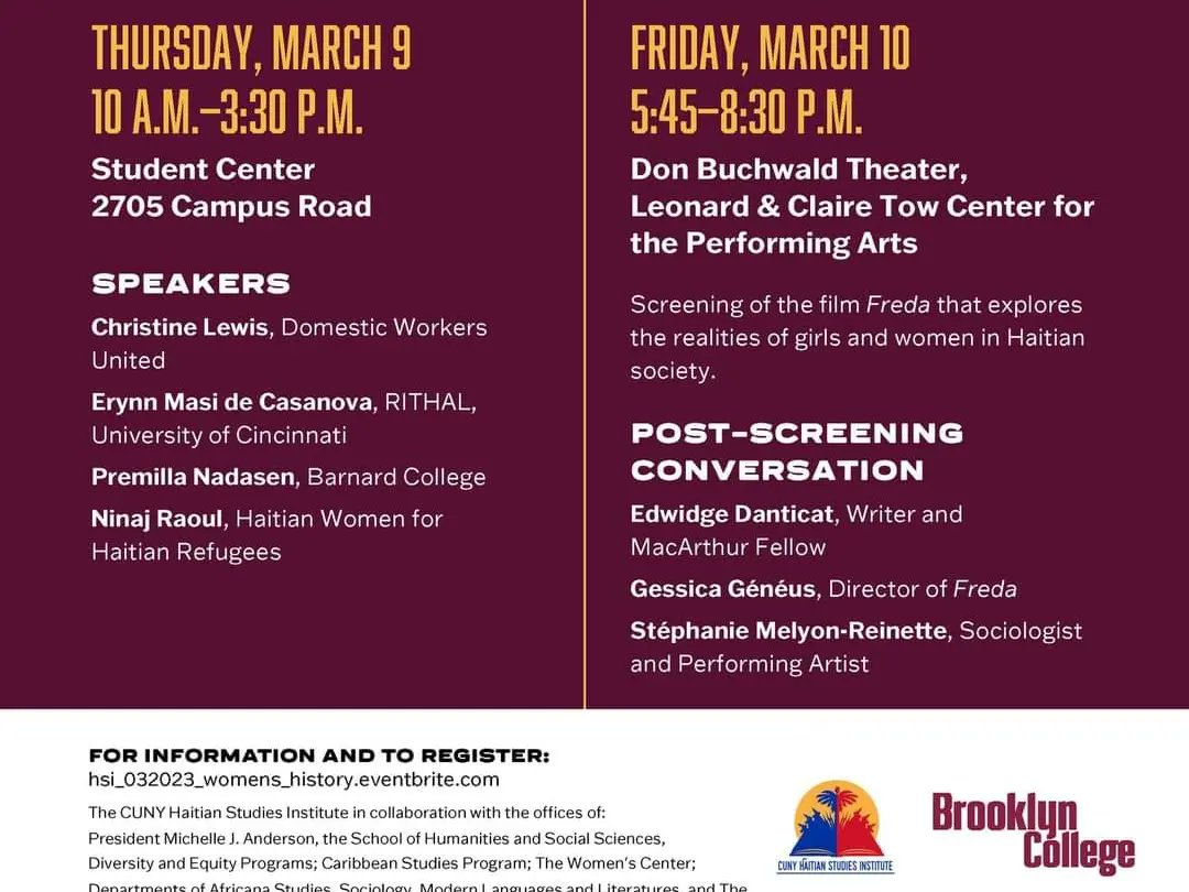 ☆#FREDA by  @gessicageneus
☆POST-SCREENING CONVO☆
March 10, 2023 at @BrooklynCollege, with @cunyhsi It was such a beautiful moment to have shared that conversation with world-acclaimed author @edwidgedanticat and filmmaker @GessicaGeneus.