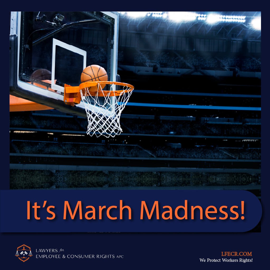 WorkerRightsCA's tweet image. It’s March Madness! Congrats to all of the men and women that made it to the Big Dance. Who’s your favorite team?   #marchmadness #basketball #employeefun