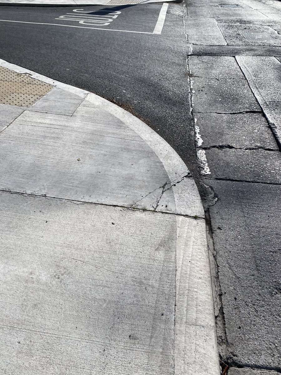 Less than a year since the pavement was re-instated following St. Mary’s convent development in #Killester . Already showing the effects of illegal pavement parking. <a href="/GardaTraffic/">An Garda Síochána</a> <a href="/DubCityCouncil/">Dublin City Council</a>