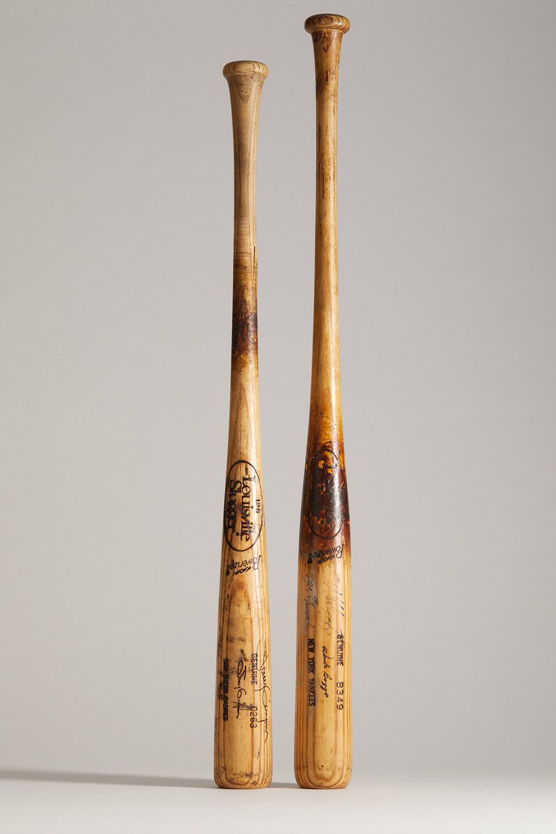 Gwynn &amp; Boggs, the hit kings of their day and swung vastly different bats.  #wadeboggs #tonygwynn #wbc #gameusedbats