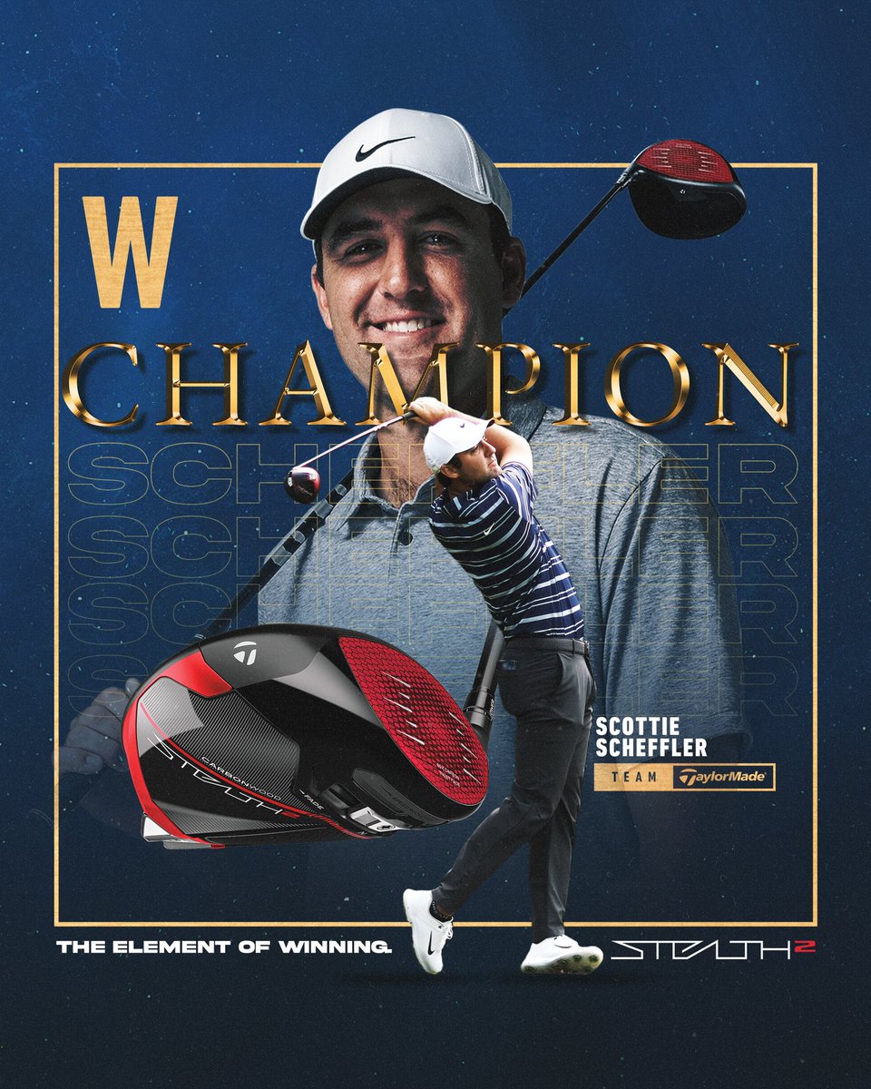 TaylorMadeGolf's tweet photo. Never a doubt. 💯

Scottie Scheffler captures THE PLAYERS title, trusting his #Stealth2Driver to tame Sawgrass in convincing fashion and move to No. 1 in the World ranking! 

He led the field in driving distance and was second in Strokes Gained: Off-The-Tee. #Fargiveness https://t.co/211GoIz2MM