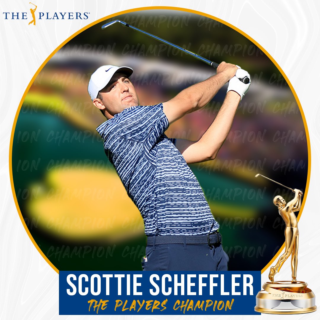 NTXPGA's tweet photo. Scottie Scheffler is a @THEPLAYERSChamp victor! 🎉

That’s now 5️⃣1️⃣ @PGATOUR victories for #ntpga Junior Tour alumni‼️

#THEPLAYERS https://t.co/PfGnkKtoy1