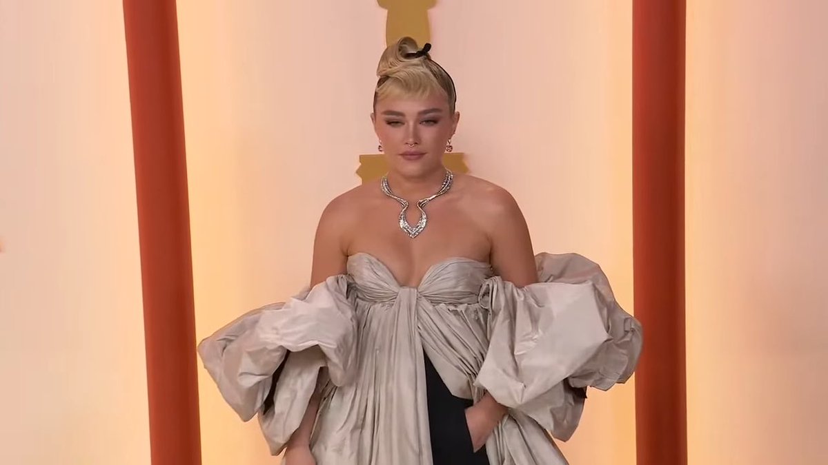 FilmUpdates's tweet image. Florence Pugh at the 2023 #Oscars