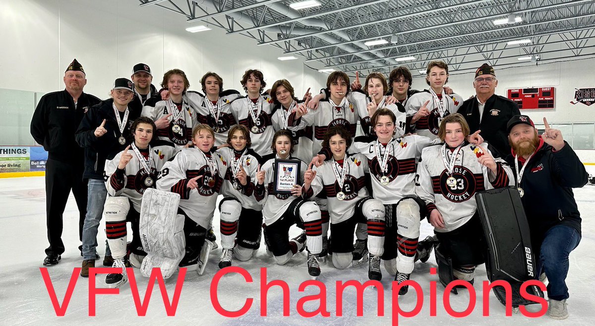 District 5 Champions ✅
Regions State Qualifier ✅
VFW State Invitational Champions ✅
MN State Tournament… next weekend!

Congratulations Moose!!!