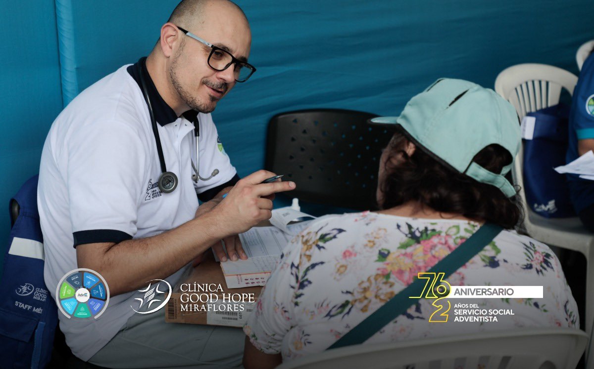 ClinicaGoodHope's tweet photo. En nuestro 76 aniversario de la CGH y 2 años de Servicio Social Adventista en Villa María del triunfo, hoy tuvimos la Campaña médica Gratuita: “Servir, Sanar y Salvar” en las instalaciones de nuestra sede del Servicio Social Adventista. Realizamos 735 Atenciones médicas en total. https://t.co/YliCNUbmyP