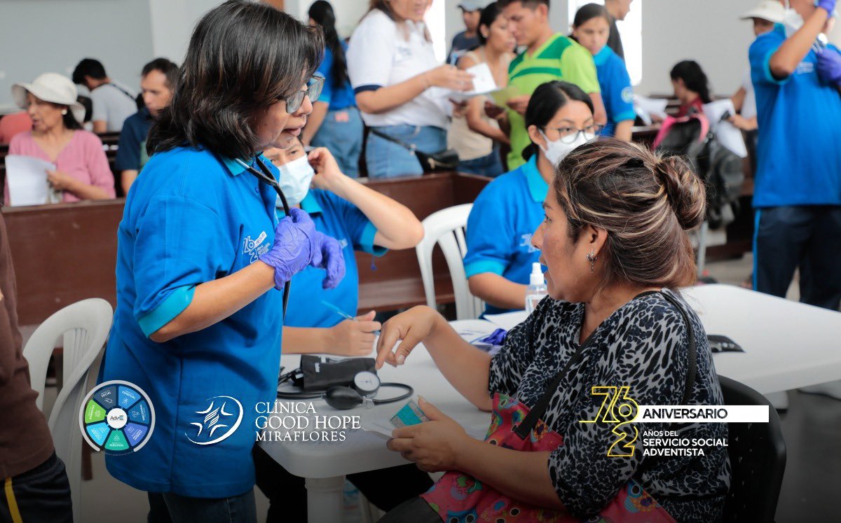ClinicaGoodHope's tweet photo. En nuestro 76 aniversario de la CGH y 2 años de Servicio Social Adventista en Villa María del triunfo, hoy tuvimos la Campaña médica Gratuita: “Servir, Sanar y Salvar” en las instalaciones de nuestra sede del Servicio Social Adventista. Realizamos 735 Atenciones médicas en total. https://t.co/YliCNUbmyP