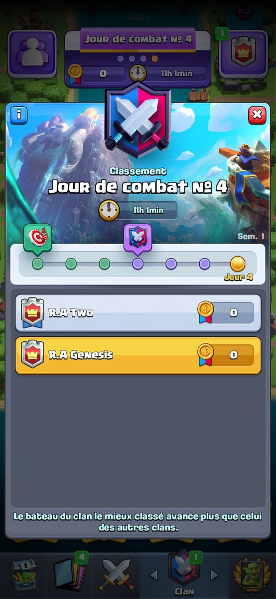 Royal_AcademyFR's tweet photo. Pendant que le clan principal vise le top 15 fr , nos clans secondaires s affrontent entre eux en gdc , ca sera une fin d invincibilité pour l un des 2 clans 😔 https://t.co/0nBWOnKk06