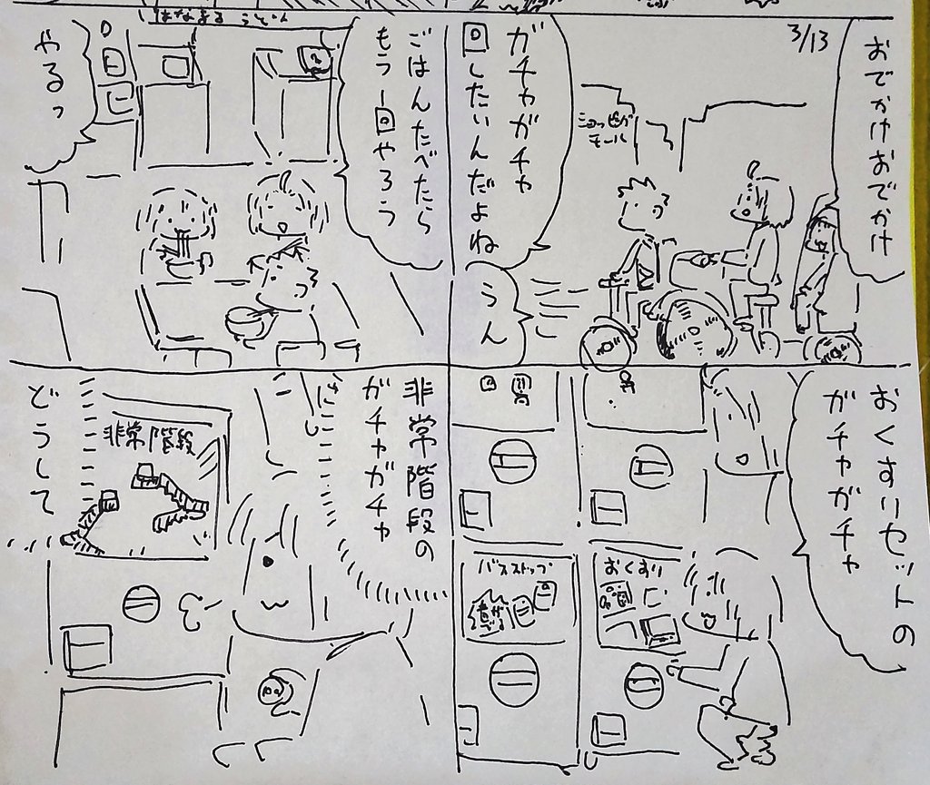 #本日のむすめさん

土曜日にお手伝いで溜まったお小遣いを使ってガチャガチャしてきました。
何でか気に入ってしまった非常階段! 