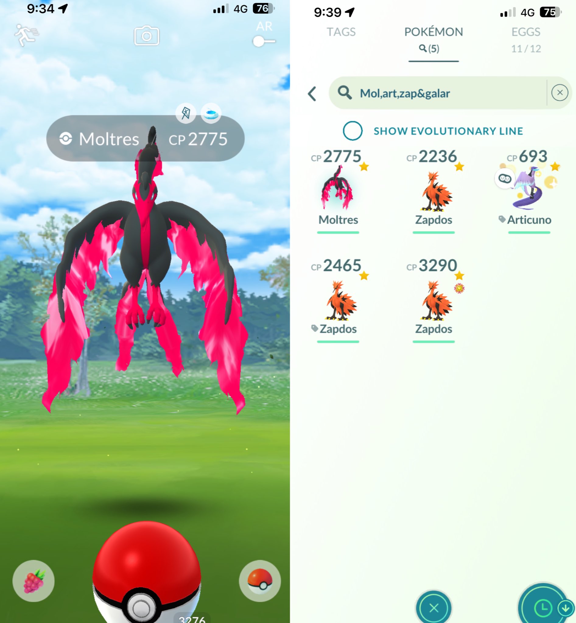 Galarian Moltres pokemon go