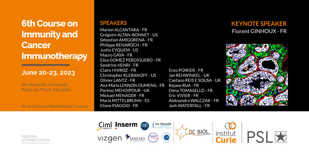 The 6th edition of the advanced course on Immunity and Cancer Immunotherapy organized by 
<a href="/institut_curie/">Institut Curie</a> and <a href="/CIML_Immunology/">CIML</a> will take place on June 20-23 in Marseille🌞⛵️.  Apply now to join us 👉 training.institut-curie.org/courses/advanc…
#immunotherapy #course #cancer