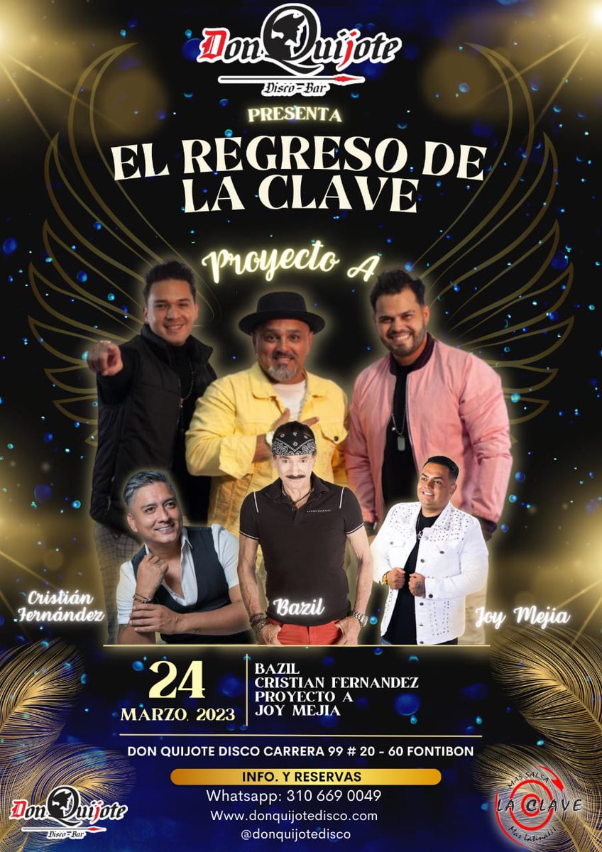 produccionesnk1's tweet photo. 24 de Marzo BOGOTÁ recibe a los chicos de @salsaproyectoa  en la Discoteca #donquijotediscobar https://t.co/FubzCNQgxf