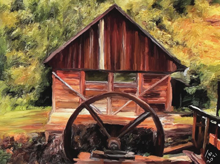 dead_digital's tweet photo. Art of the Day: "Water Wheel". Buy at: https://t.co/8EUF5tzp5U https://t.co/HOPAWPp3XQ