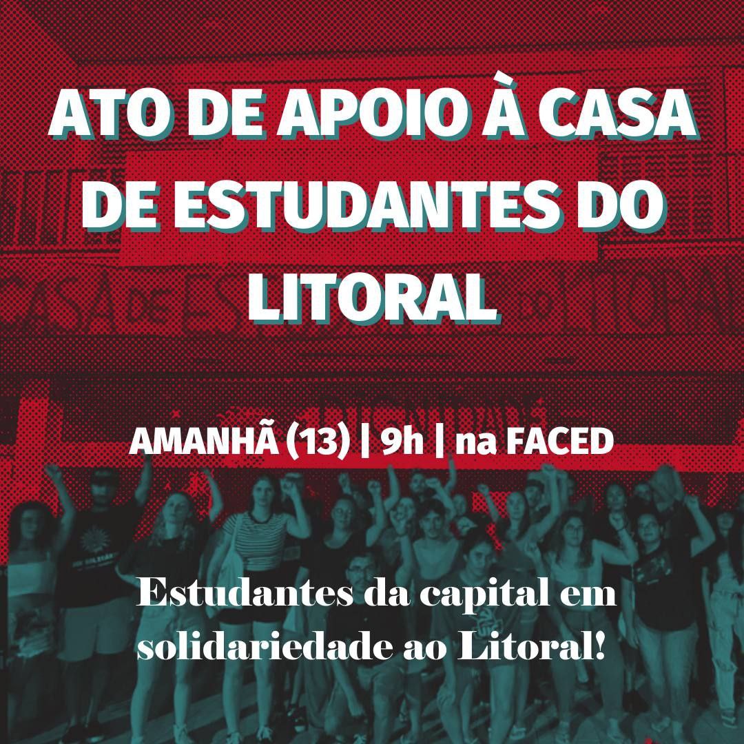 ujcrs_'s tweet photo. 🚩ATO EM APOIO À CASA DE ESTUDANTES DO LITORAL🚩

No último sábado foi assegurado pela vice reitora interventora uma nova reunião de negociações na segunda-feira, dessa vez em Porto Alegre
É preciso PRESSIONAR a reitoria interventora para que saiamos dessa reunião VITORIOSES https://t.co/MkVoRALsV3