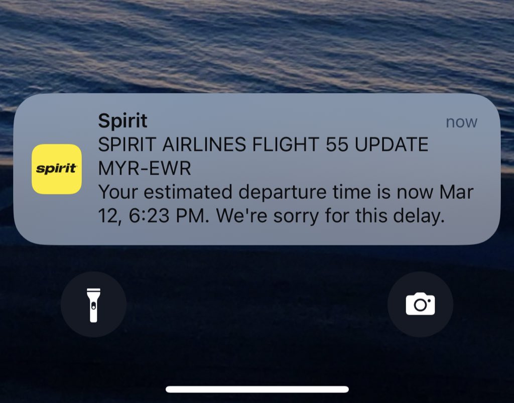 DerrickCullen's tweet photo. Thanks for the update @SpiritAirlines but a little late considering I still haven’t left https://t.co/kmiUnbQwFx
