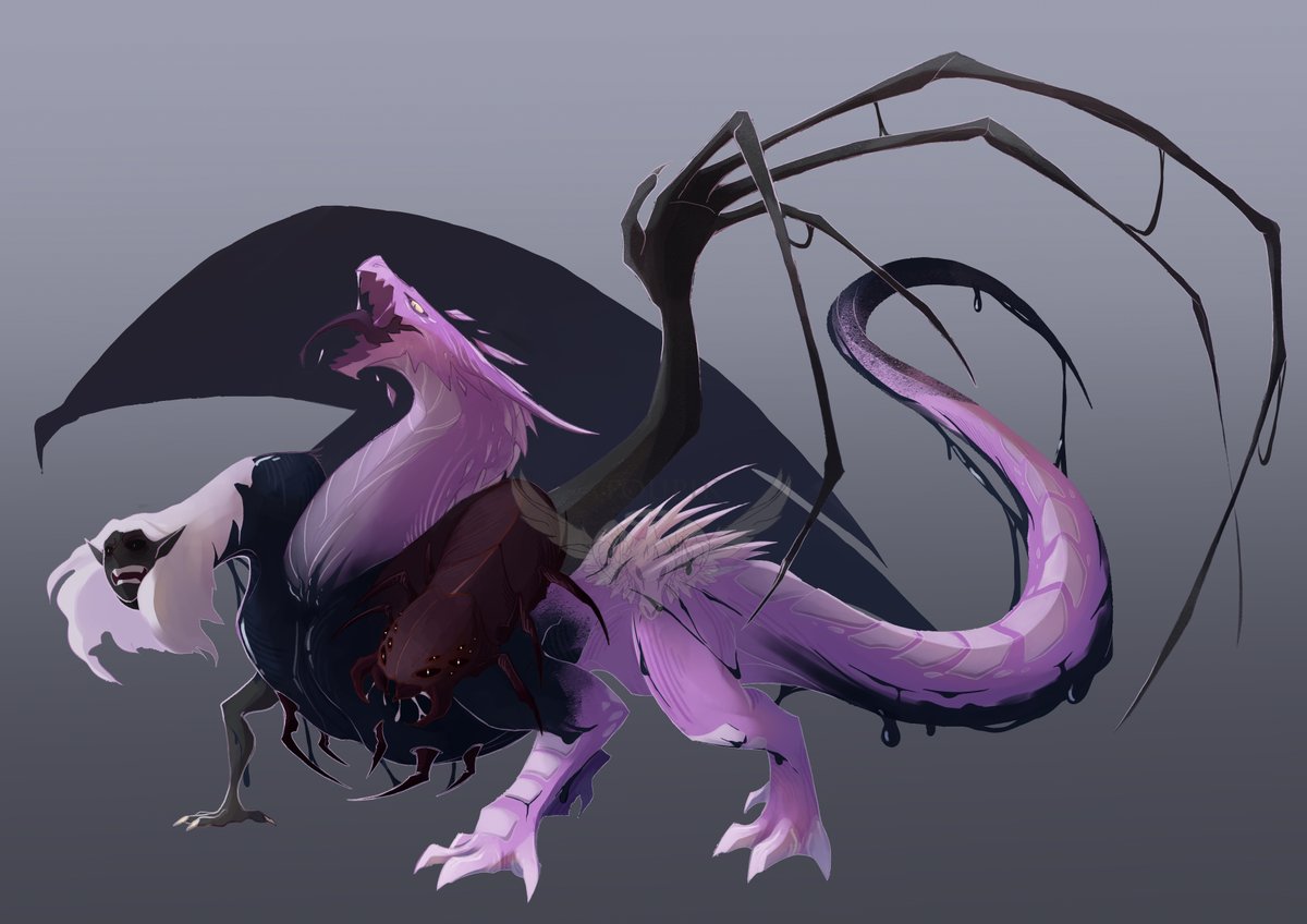 Atoupik1's tweet photo. DnD encounter Commission for @DeliriumQueen 

A Nightmare chimera born from many fears of a child.

#dnd5e #commissionopen #conceptart #creaturedesign #ArtistOnTwitter #CLIPSTUDIOPAINT https://t.co/xSI5q9Cl7L