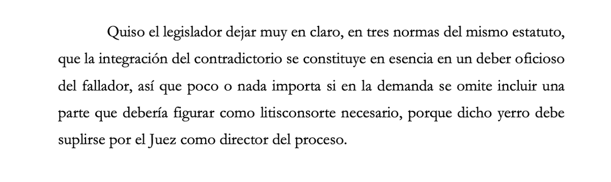 ghuertasp's tweet photo. La inadmisión de la demanda no procede para ordenar la integreación del litisconsorcio necesario, pues esa es una carga del juez. 
https://t.co/fEQq4bD9ky https://t.co/BDna5MujLo