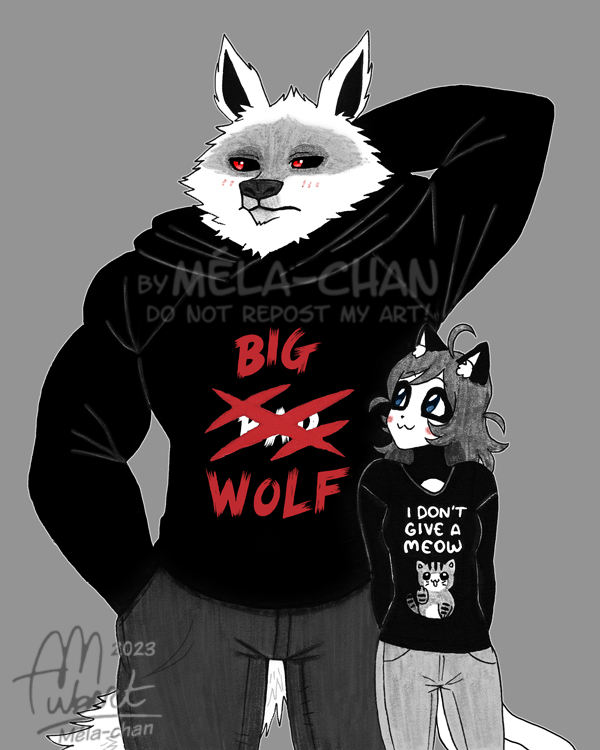 D-due デ・ドゥエ 2020 F/W オオカミ イラスト ブラウス Wolves aren't as evil as in fairy tales. They are big fluffy