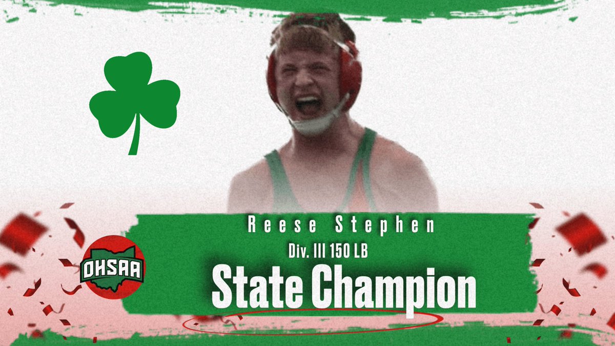BHannahsRocksAD's tweet photo. Reese Stephen defeats Joshua Greenwood of Beechwood 3-2 to win the State Championship at 150. He is Barnesville’s first state champion since 1985. He finishes amazing season at 52-2. ☘️🤼‍♂️ https://t.co/HSVCqizb2m