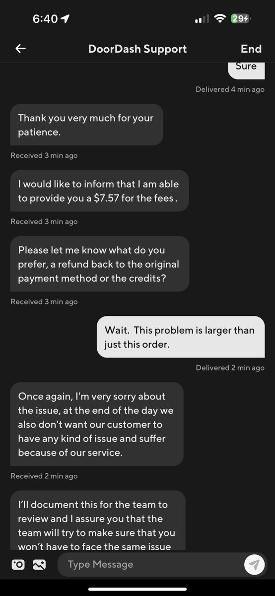 Melkorious's tweet photo. @DoorDash - Tonight I learned you’ve been charging my bank account $9.99/mo for #Dashpass but have still been charging me delivery fees for 5+ months.  Tried to  use your customer support in-app but it was a disaster.  Your rep offered me $12 as recompense.  Not ok. https://t.co/pEIp6qkRgD