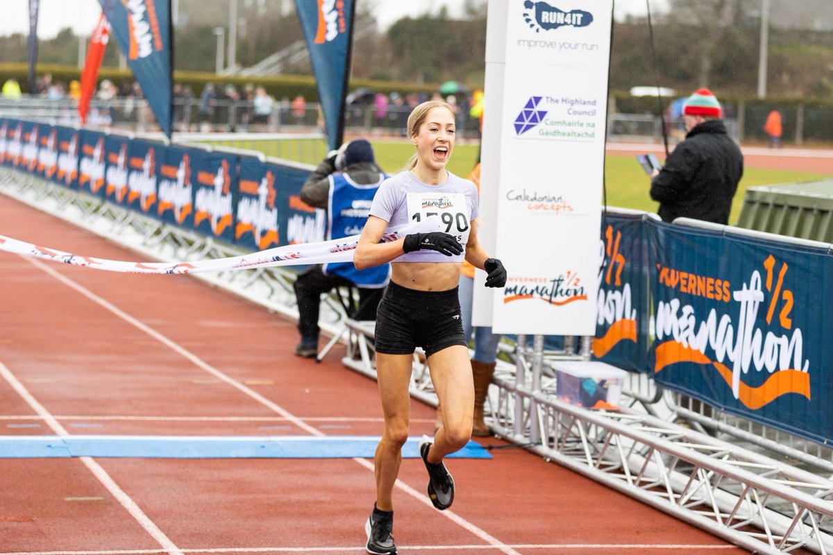 NessHalfMar's tweet photo. A record-breaking performance from Natasha Phillips of @dundeehawks who smashed the half marathon course record today.
The 18 year-old, who only took up running during lockdown, sprinted home in 1:11:56 to smash the previous women’s record of 1:13:21 set in 2007.
@scotathletics https://t.co/KLrVGbuphd