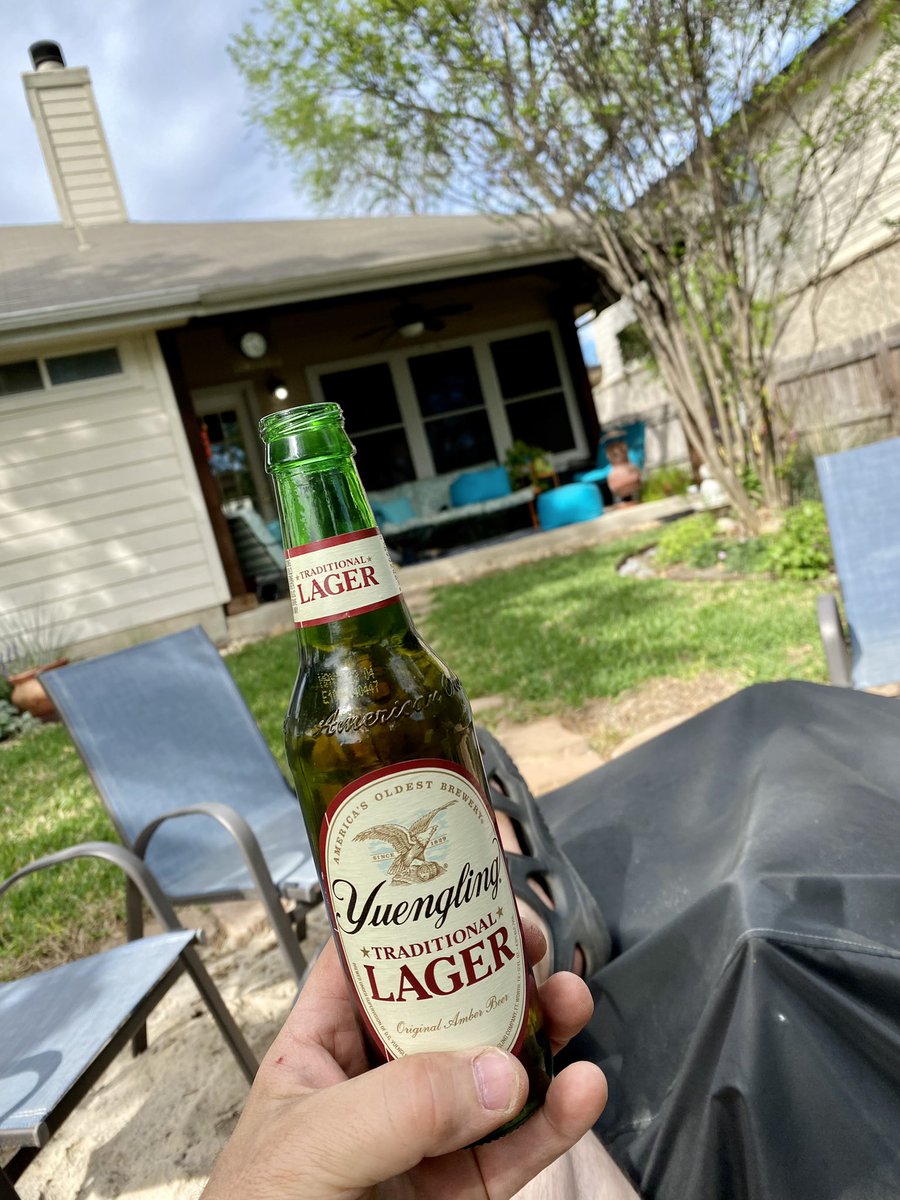 greg_wukasch's tweet photo. Enjoying a beautiful 84 degree Spring-like day in the backyard with some liquid refreshment in hand. #SpringIsClose https://t.co/YmkXvqllKG