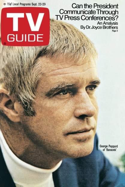 #GeorgePeppard of #Banacek appeared on the cover of #TVGuide the week of September 23-29, 1972. #70sTVDetectives