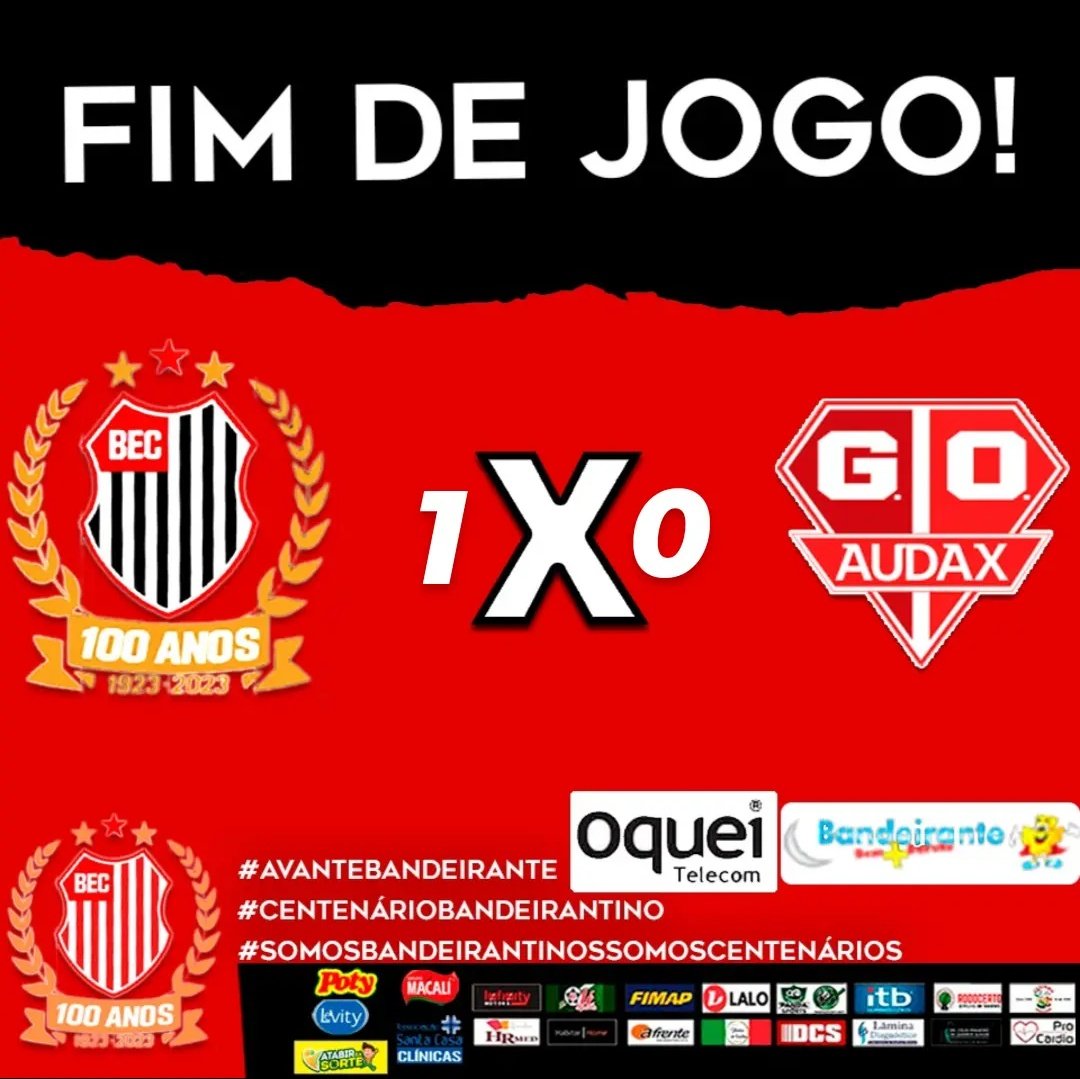 bandeirante1923's tweet photo. 🎂 🎼 PARABÉNS PARA O BEC
POR ESSE CENTENÁRIO NA VIDA!
UMA VITÓRIA MERECIDA
E VAMOS PRA CAPIVARI COM ESPERANÇA E ALEGRIA! 🎶
JAMAIS DUVIDEM DO BANDEIRANTE!
#paulistãoa3 #bandeirante #audax #BECAUD https://t.co/uN2syUP3bv