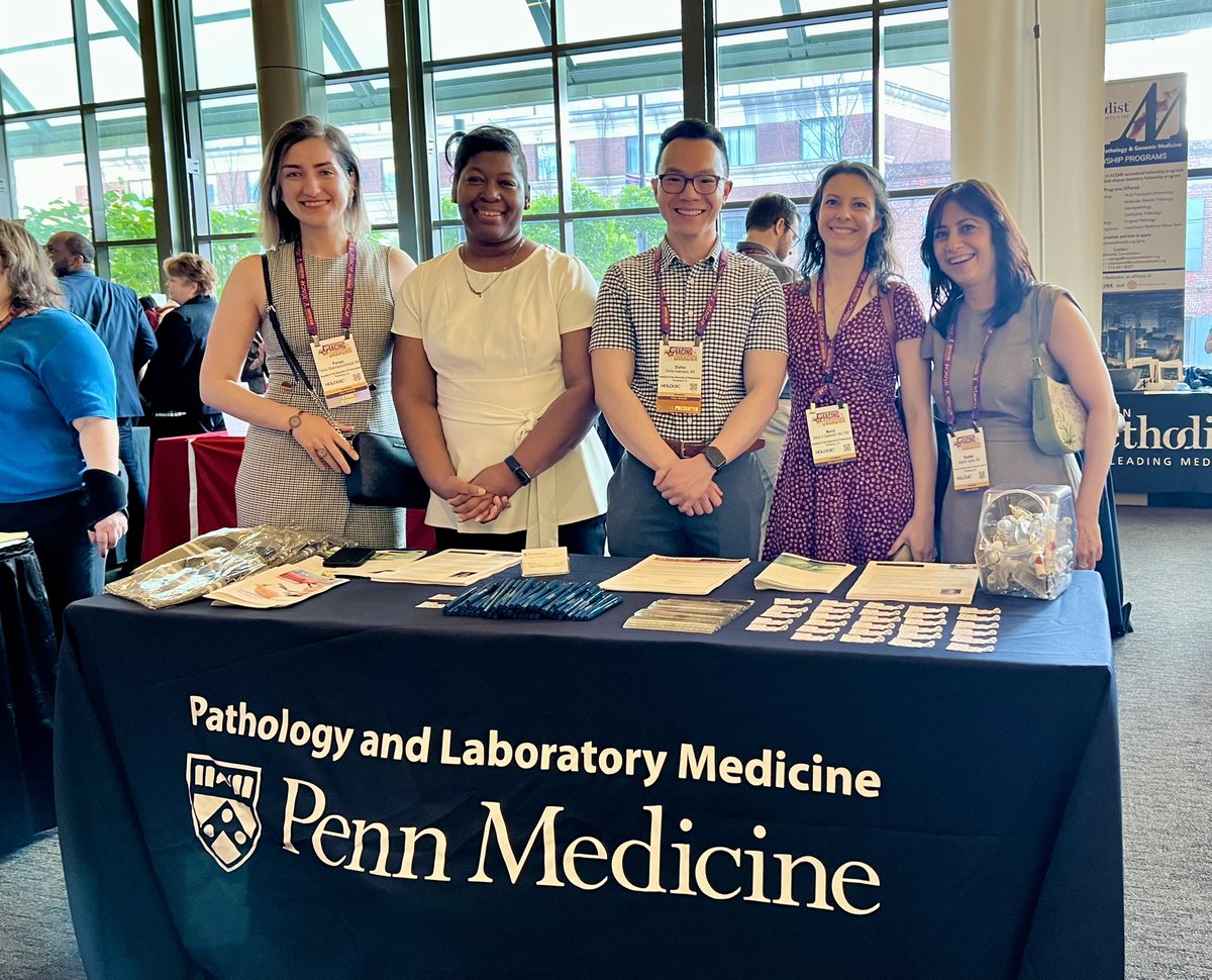 Paeanox's tweet photo. Happening now! Come check Penn Pathology fellowship booth at USCAP @PennPathLabMed @AndrianusStefen @MariaGoobs @rashmitondon @TheUSCAP https://t.co/kH9PmCfpa7