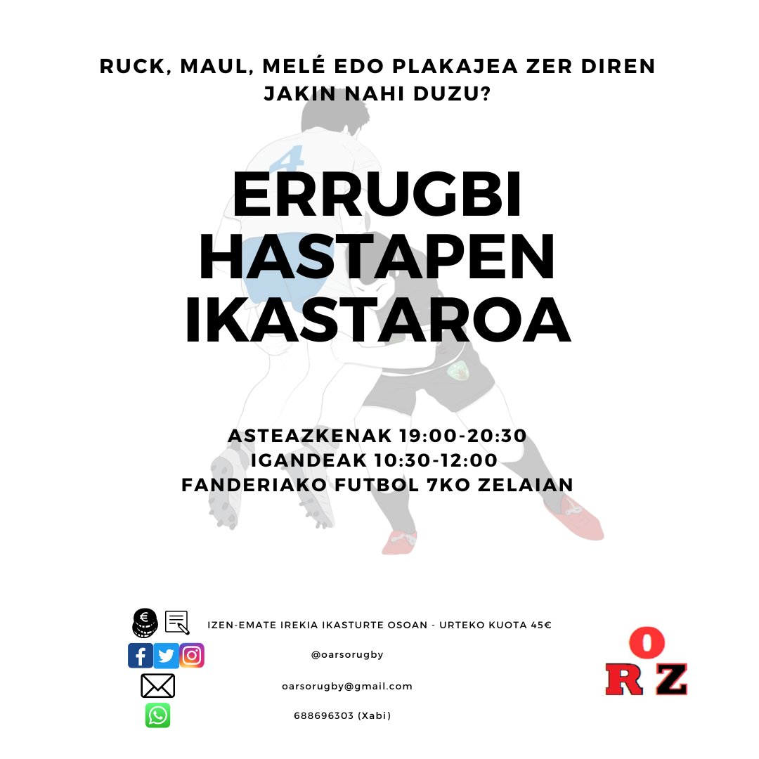 rugbyzaleak's tweet photo. Berriekin gatoz! 👀
Asteazken honetatik aurrera, #errugbia ezagutu nahi duenak beste aukera bat izango du Fanderian!
Zatoz eta proba ezazu konpromezurik gabe!
A partir del miércoles, quien quiera acercarse al #rugby tiene otra opción en Fanderia.
¡Ven y prueba sin compromiso! https://t.co/PnhYnHS2nS