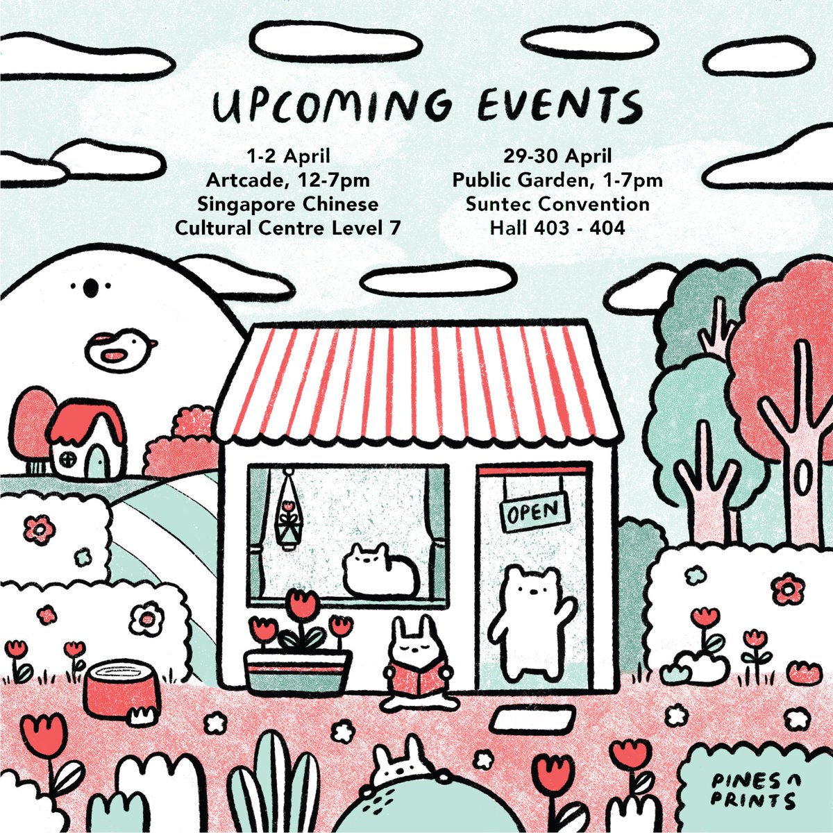 pinesnprints's tweet photo. i’ll be at @artcadeSG and @publicgarden this april!! 💌 https://t.co/KxhzPeuvMi