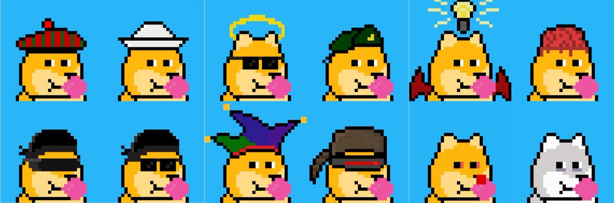 alsbri_2020's tweet photo. This herd of gourmands love sweets... @DooggiesNFT get yours too!

#bubblegum #sweet #dog #nft #dogsoftwitter #Dodge #ognft #NFTCommuntiy #10kpfp @elonmusk  #dooggies https://t.co/BXX9EGdj3U