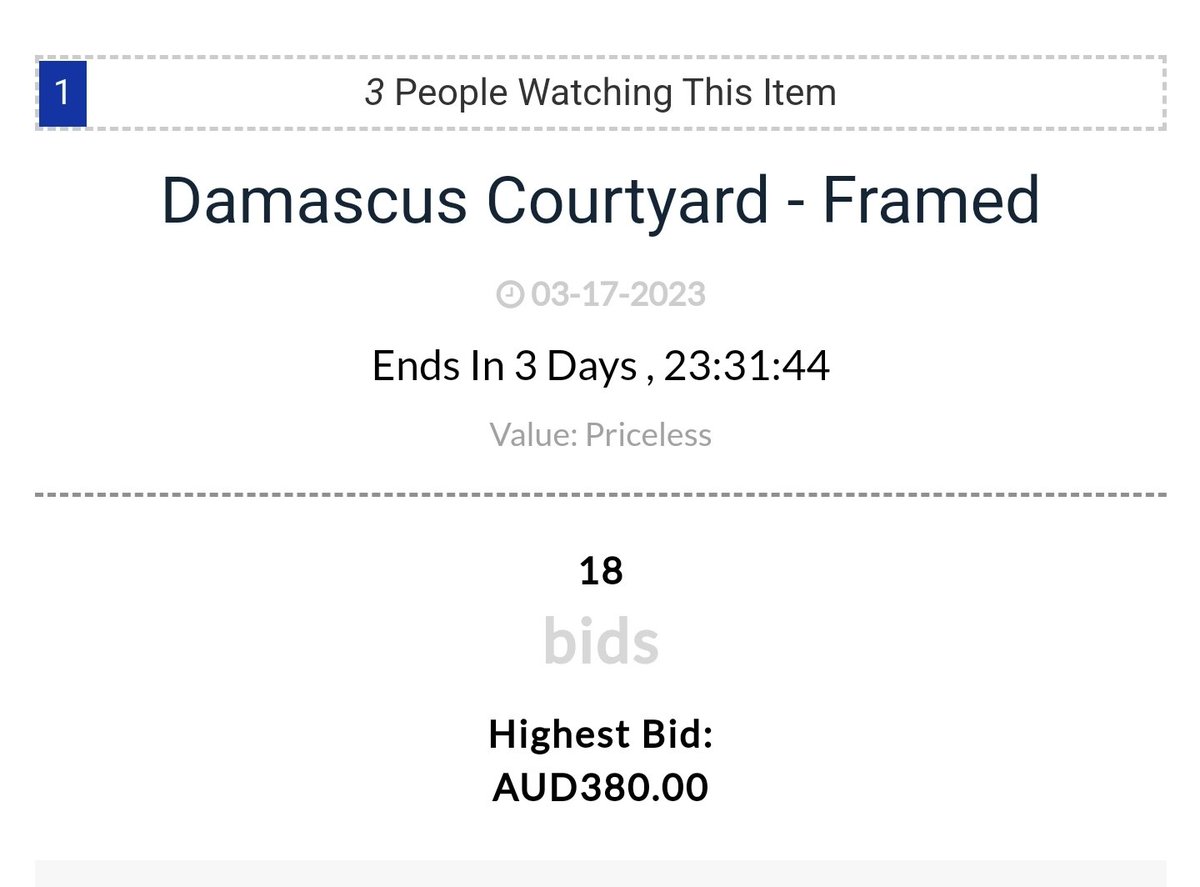 🌘G on Twitter "RT AliFromTheArea Auction is currently at 380 AUD