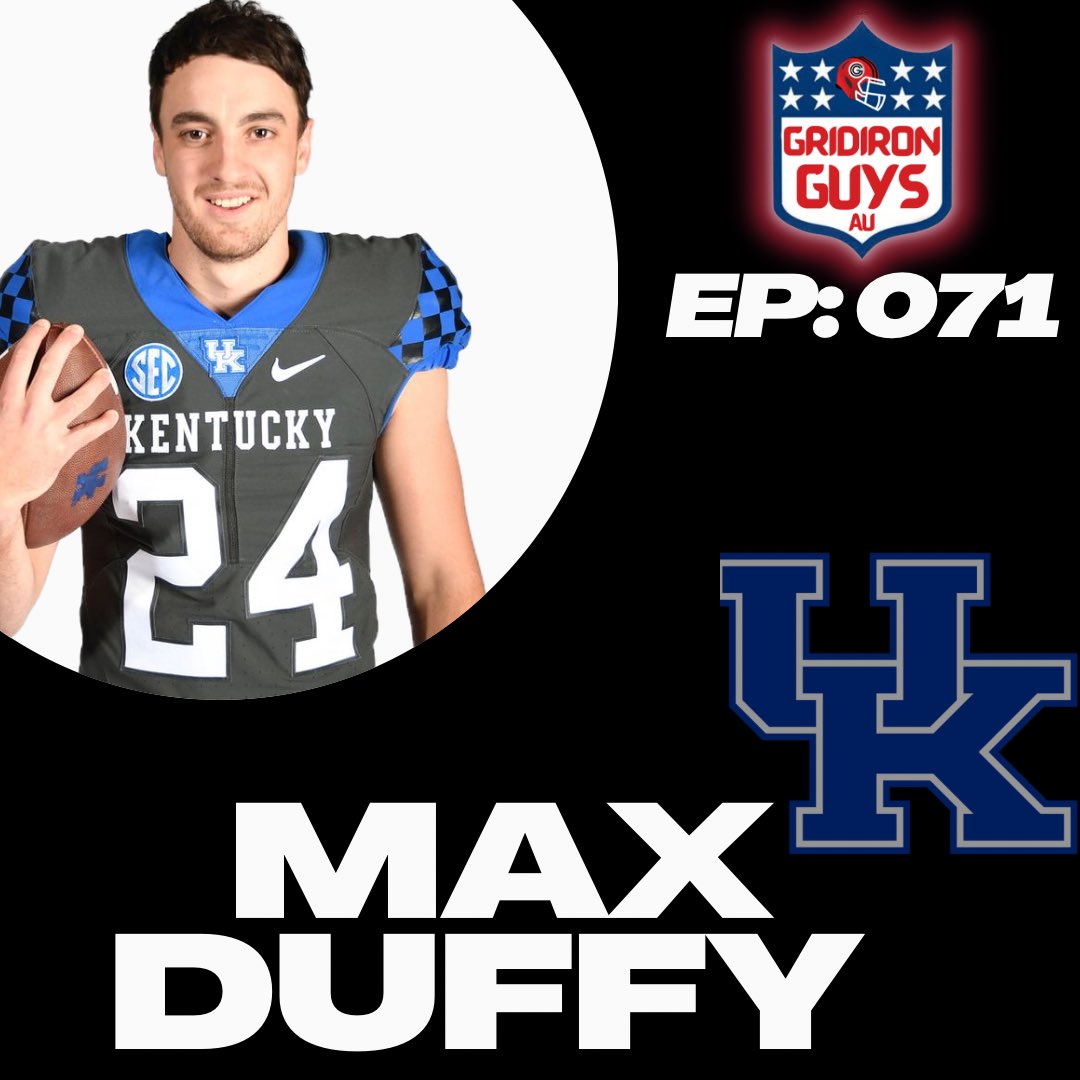 gridiron_guysAU's tweet photo. EP:071 - @Max__Duffy
Episode is now live on all platforms 🎙
https://t.co/hNZTfQmYr3
https://t.co/rCsHV6UO6D
This week we had the chance to sit down with Max Duffy recently and chat to him about his college football journey
#ggau #nflaustralia #podcast #bbn #kentucky #prokick https://t.co/NQSg1wawOX