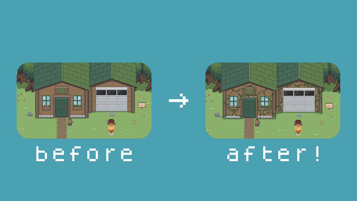we've been sprucing up garage sale's art style by planting some more greenery! perhaps we're getting lettuce village ready for some big news... 🌱
#indiegame | #indiedev | #gamedev