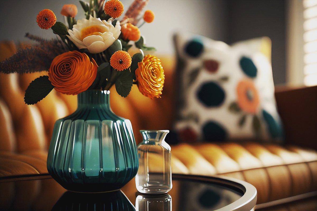 AiMuseo's tweet photo. Retro Flowers | レトロフラワー#midjourney #art #illustration #midcentury #livingroom #retro #flower #vase #vintage #yellow #orange #brown #beige #retrostyle #レトロな花の力 #イラスト #ミッドセンチュリー #リビングルーム #花瓶 #ビンテージ #レトロスタイル https://t.co/0eCdhBUkcA