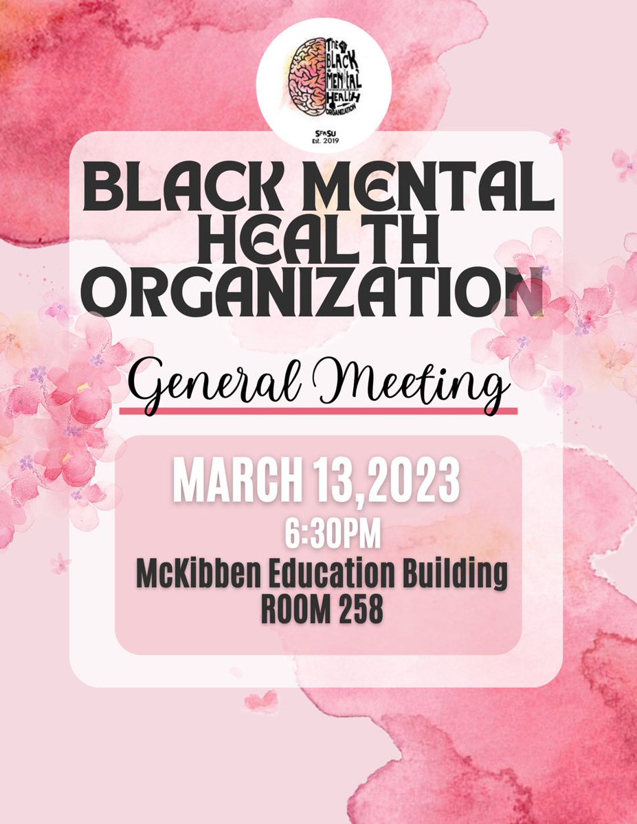 Heyyy yall!!! Hope everyone had an amazing spring break! Tomorrow we will be having a meeting. We have had to change the time to 6:30pm for tomorrow and our future meetings, but it will still be in the same place. Hope to see yall there ❤️🥰