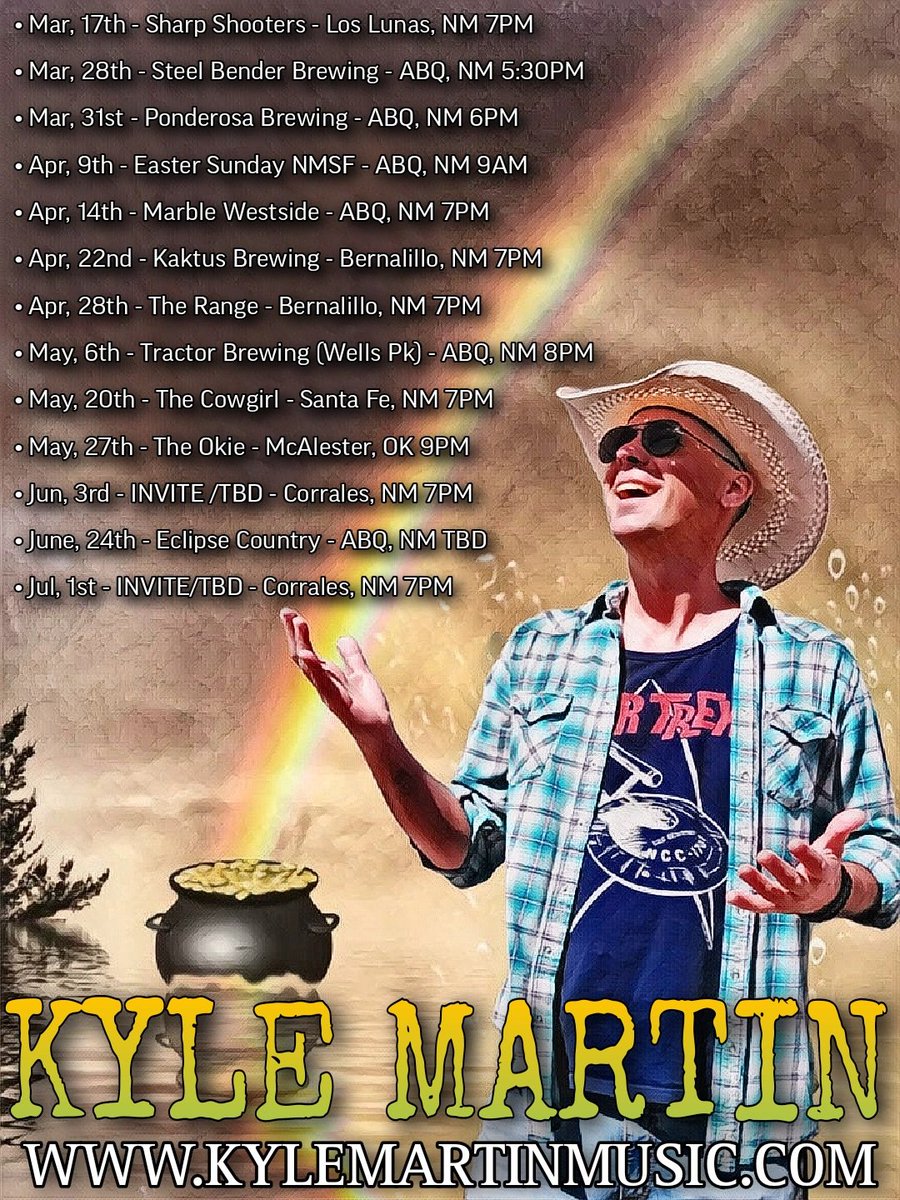 KyleMartinABQ's tweet photo. ..it's about to get pretty real ..pretty quick 🎶 
@kylemartinabq 👽🦖🪅✊️💖
#livemusic #westrock #aliencowboy #raunchytonk #atomicwest #outlawcountry #rocknroll #singersongwriter #americana #live #love #life #party #boogie #thankyou https://t.co/u93sfwetlo