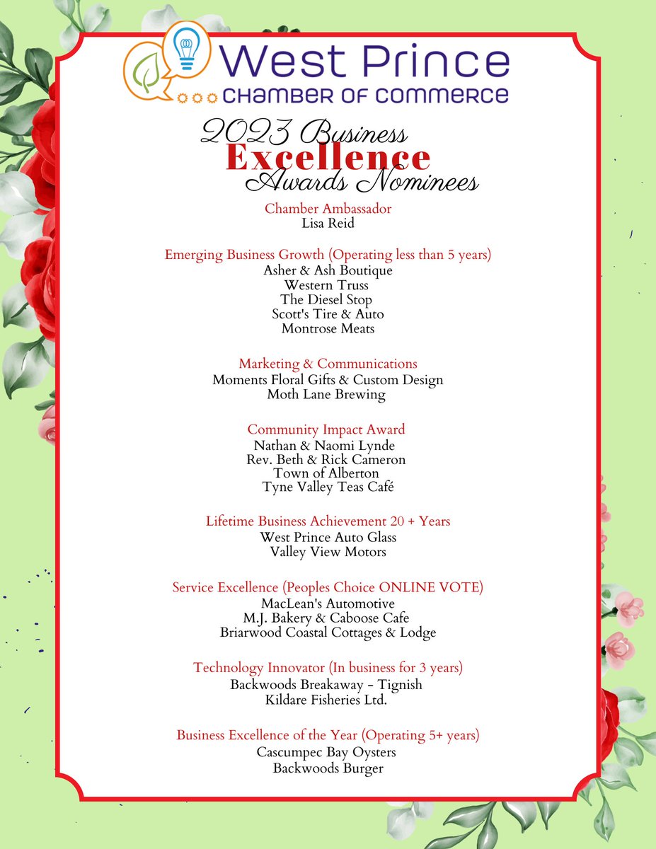 West Prince Chamber tweet media
