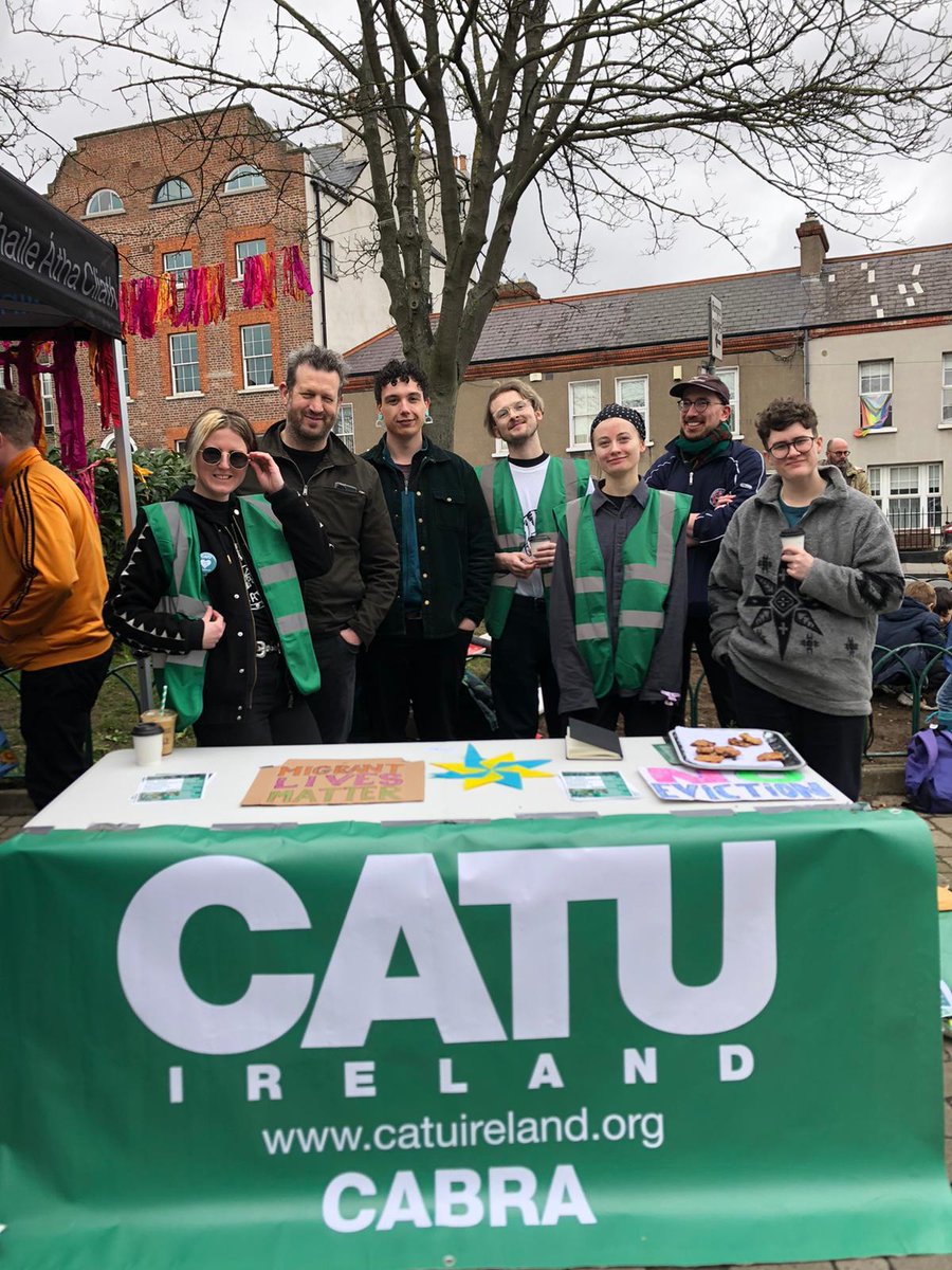 Great to be with <a href="/CabraCatu/">CATU Cabra</a> at the <a href="/d7forall/">D7ForAll</a> street fest today. Refugees &amp; migrants are welcome in our community ✊️