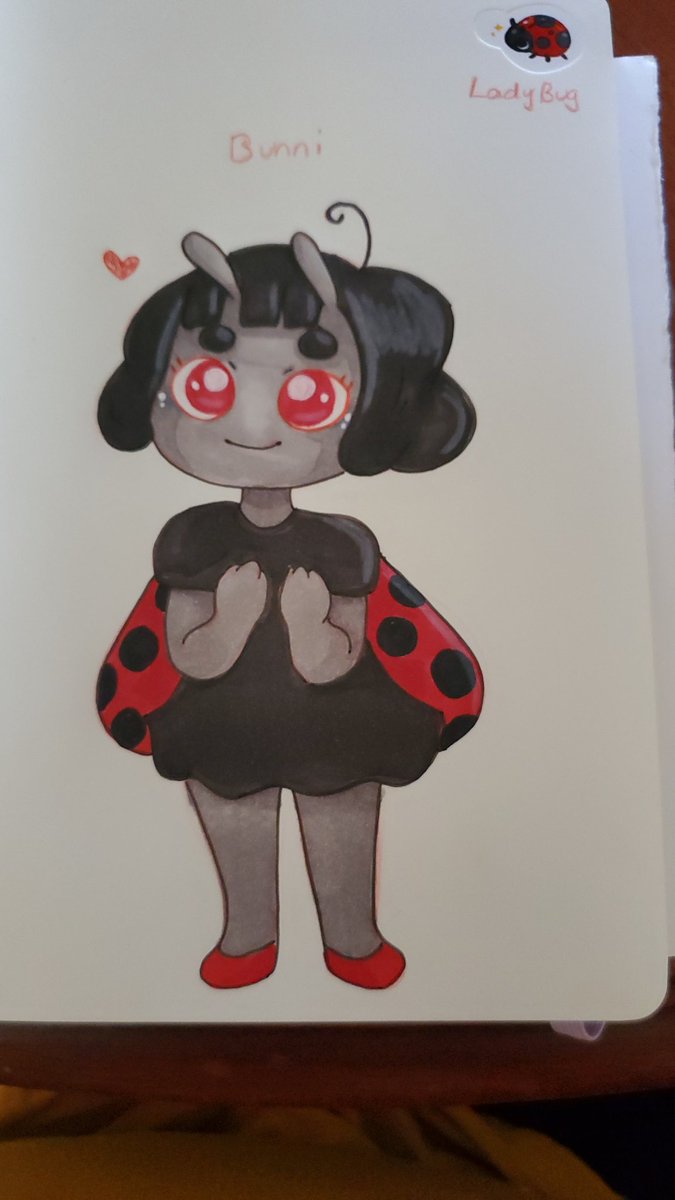 LunyMothsterArt's tweet photo. Lil ladybug ๐
#doodle #monstergirls #bug #buggirls #ladybug #sketch #art #oc #monsteroc
#MothsterSketchbook https://t.co/wNNWCogFSX