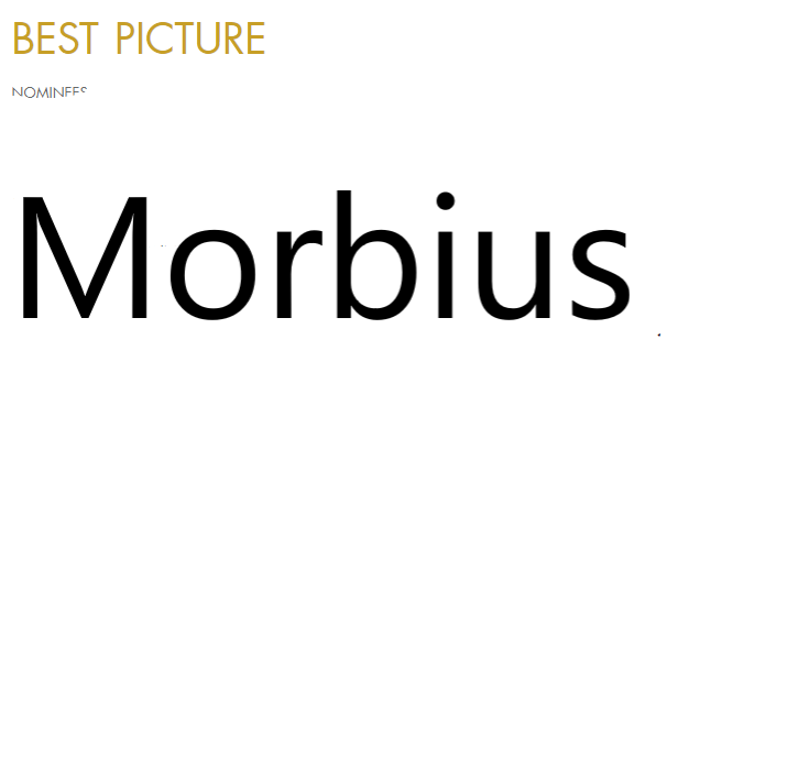 holy shit just checked the oscar nominees #oscars #morbiussweep
