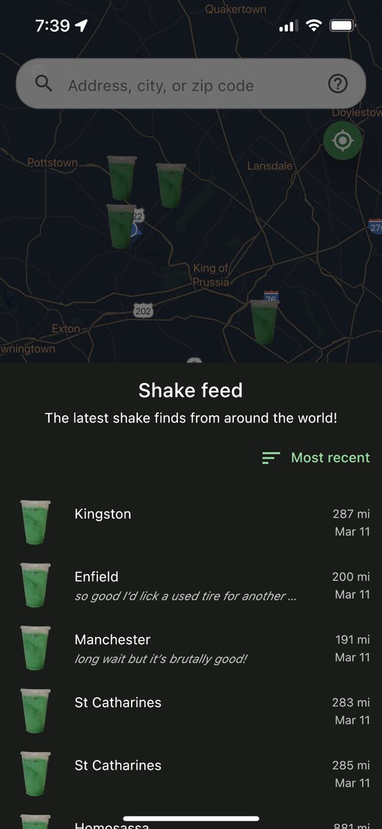 deekware's tweet photo. There’s a new version of Shamrock Shake Finder available for Android, iOS, and web!

New Shake Feed shows you the latest shakes found around the world, dark mode for Android, and users with foldables now get a nice dual screen view. 

Find yours today! https://t.co/iSt8c17PJt https://t.co/KpqGfr5OtI