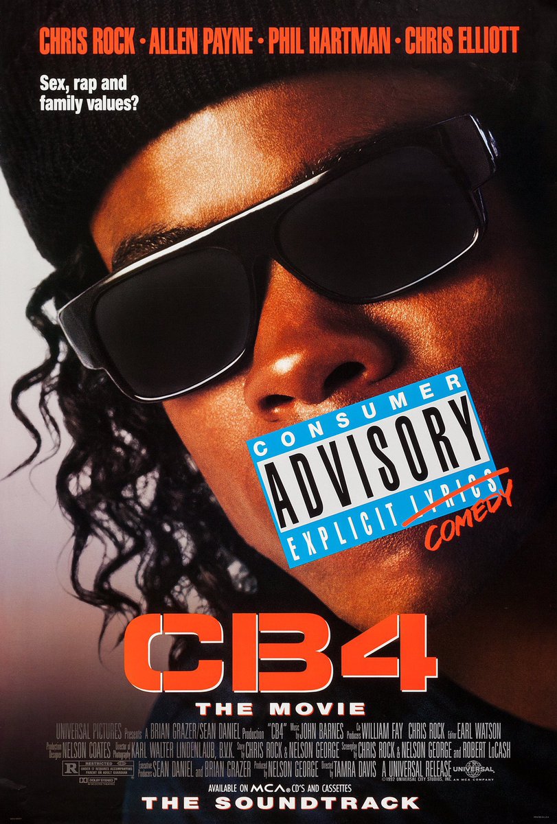 FilmNewsNos's tweet photo. 🎬MOVIE HISTORY: 30 years ago today, March 12, 1993, the movie ‘CB4’ opened in theaters!
#ChrisRock #AllenPayne #DeezerD #ChrisElliott #PhilHartman #CharlieMurphy #KhandiAlexander #WillardEPugh #TheresaRandle #TyGrandersonJones #IsaacHayes #TommyDavidson #RachelTrue #TamraDavis https://t.co/AfBaU9G8L5