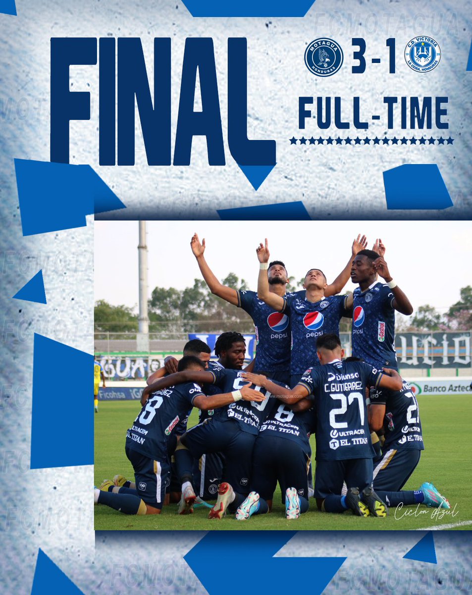 LaProrrogahn's tweet photo. SIGUEN VOLANDO 🦅✅️

El #Motagua de Ninrod Medina sumó su tercer triunfo al hilo luego de vencer 3-1 al #Victoria en Comayagua

Marcelo Pereira, Roberto Moreira y Fabricio Silva (AG) anotaron para los Azules. Carlos Bernárdez descontó para La Jaiba. https://t.co/lelL0AqJ98